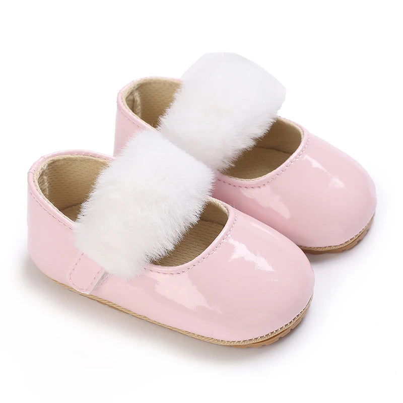 Chaussures Princesse Bébé Fille – Semelle Antidérapante, Dentelle & Nœud, 0-18 Mois