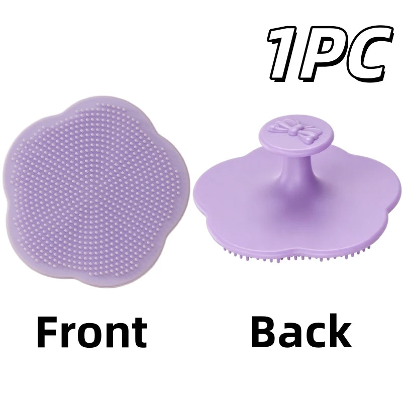 Brosse de Bain Bébé en Silicone – Peigne Massant Cuir Chevelu Nouveau-Né