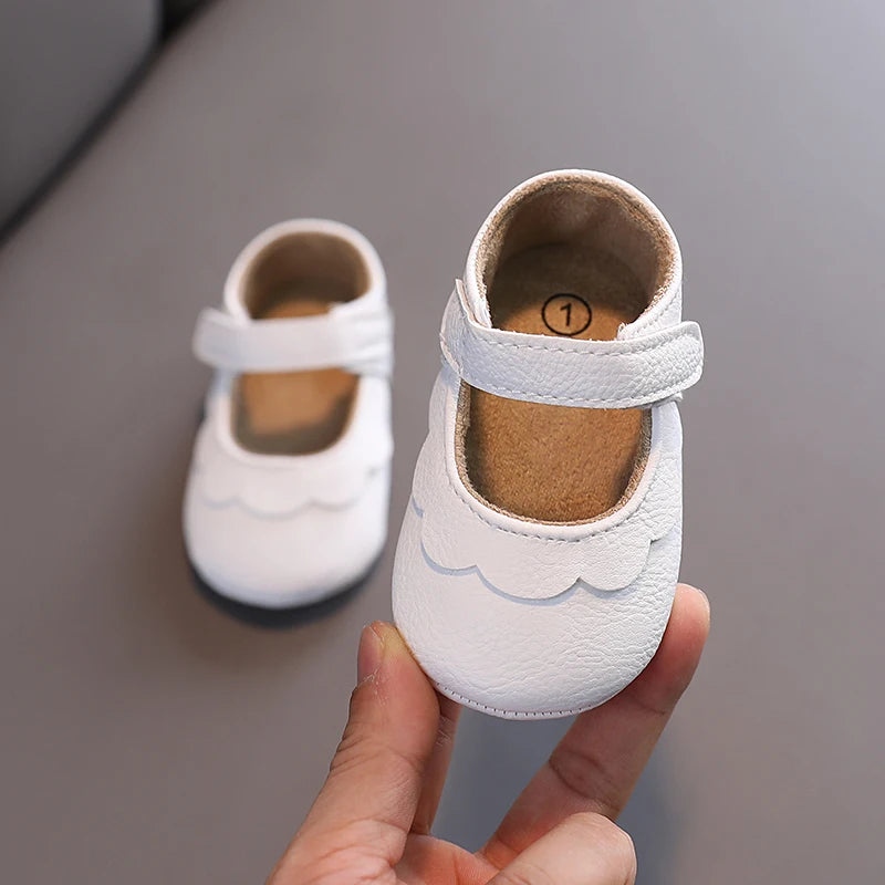 Chaussures Princesse Bébé Fille – Semelle Antidérapante, Dentelle & Nœud, 0-18 Mois