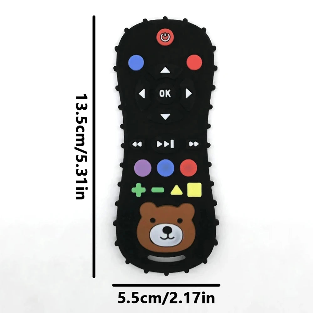 Anneau de Dentition Silicone Bébé – Télécommande Anti-Mordillage, Sans BPA