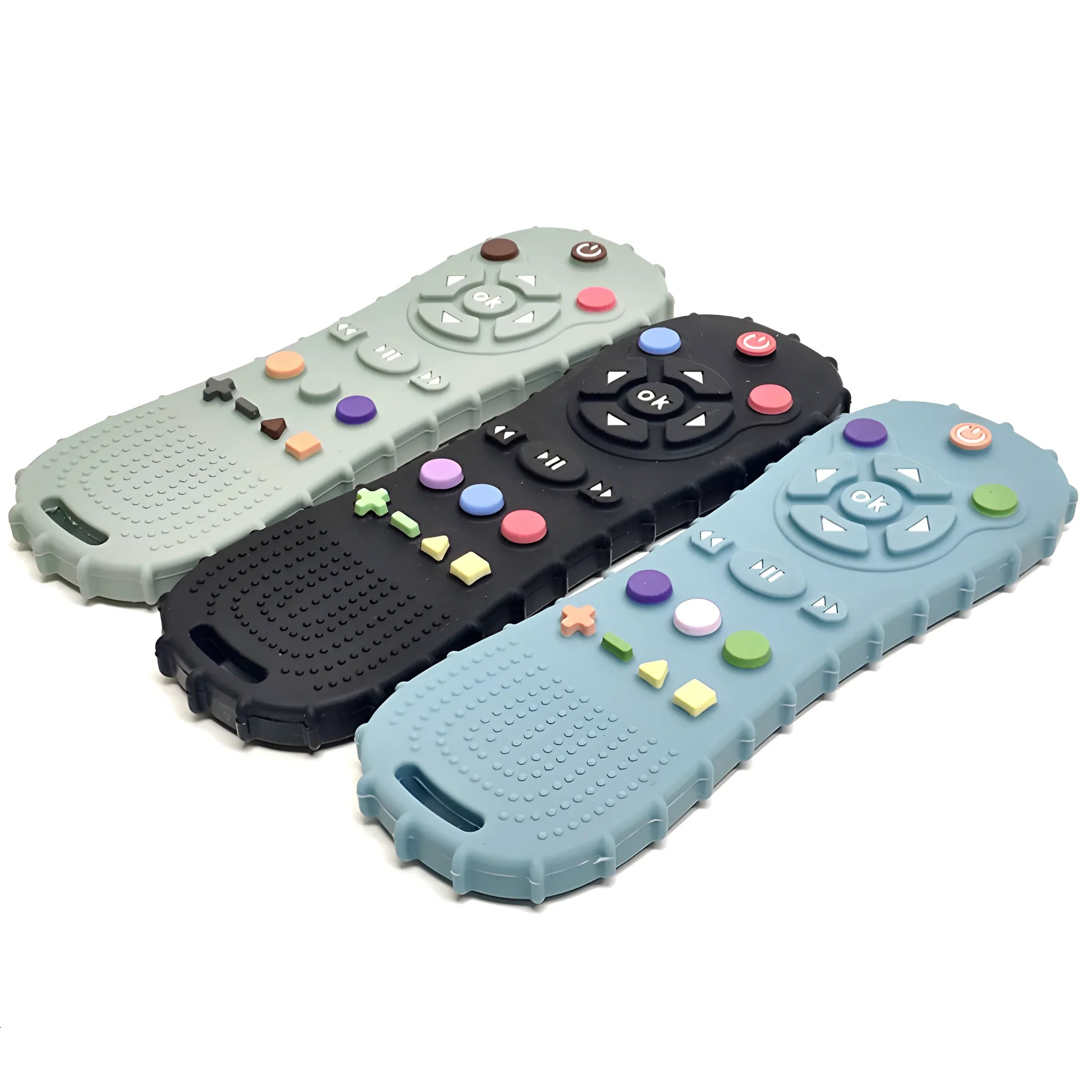 Anneau de Dentition Silicone Bébé – Télécommande Anti-Mordillage, Sans BPA