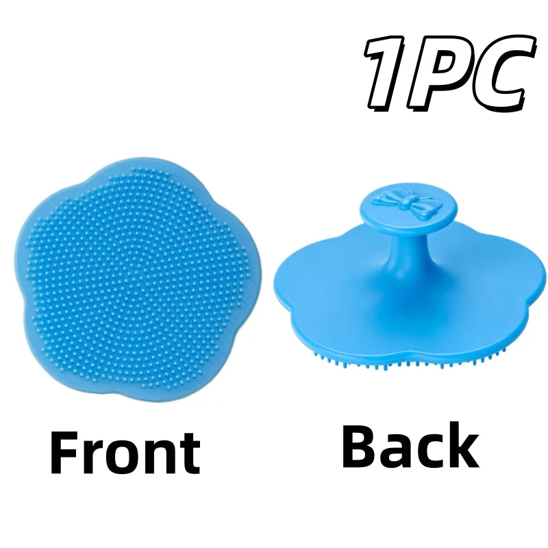 Brosse de Bain Bébé en Silicone – Peigne Massant Cuir Chevelu Nouveau-Né