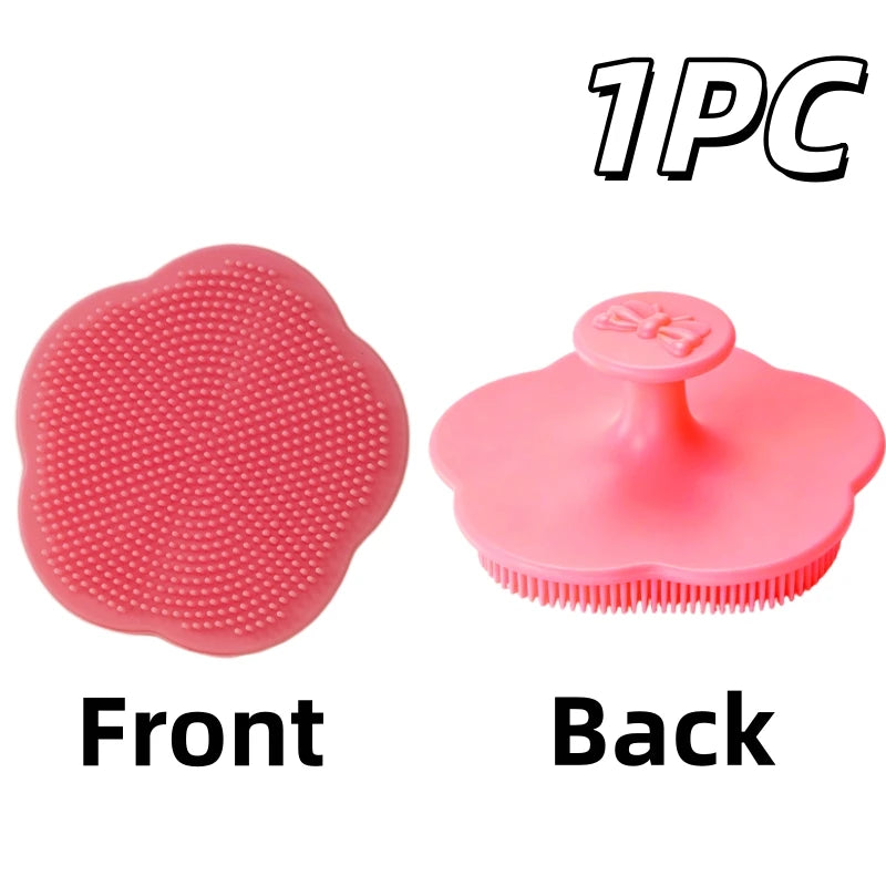 Brosse de Bain Bébé en Silicone – Peigne Massant Cuir Chevelu Nouveau-Né