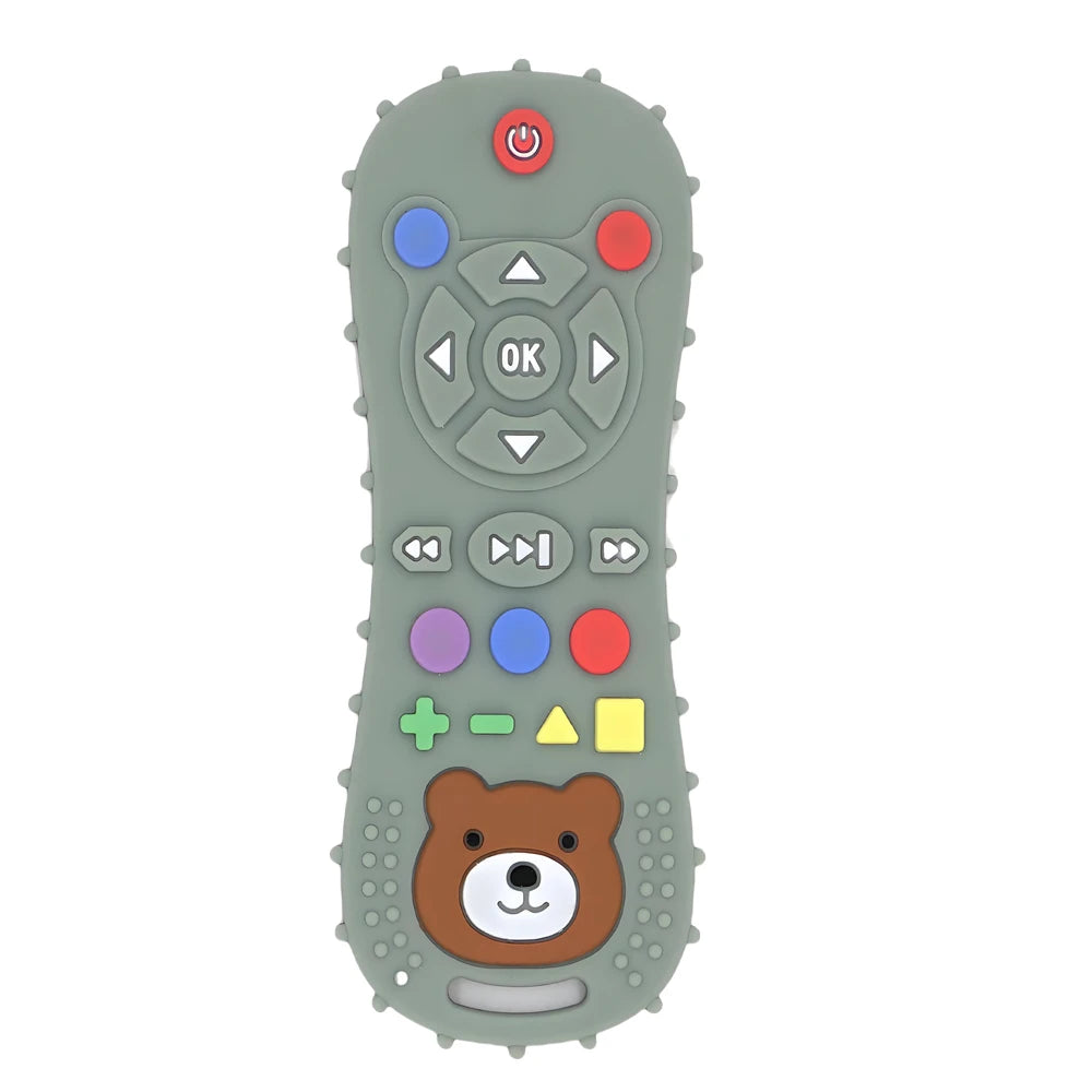 Anneau de Dentition Silicone Bébé – Télécommande Anti-Mordillage, Sans BPA