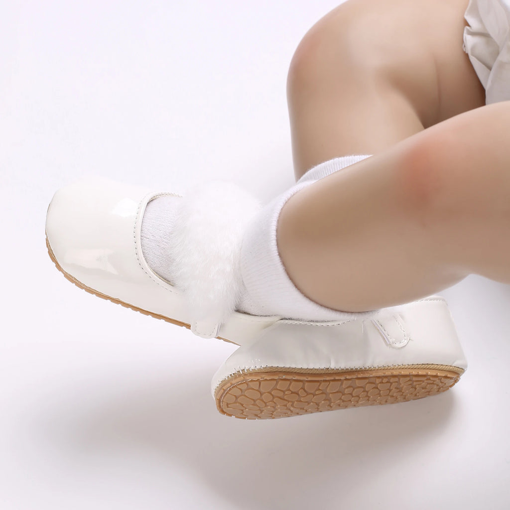 Chaussures Princesse Bébé Fille – Semelle Antidérapante, Dentelle & Nœud, 0-18 Mois