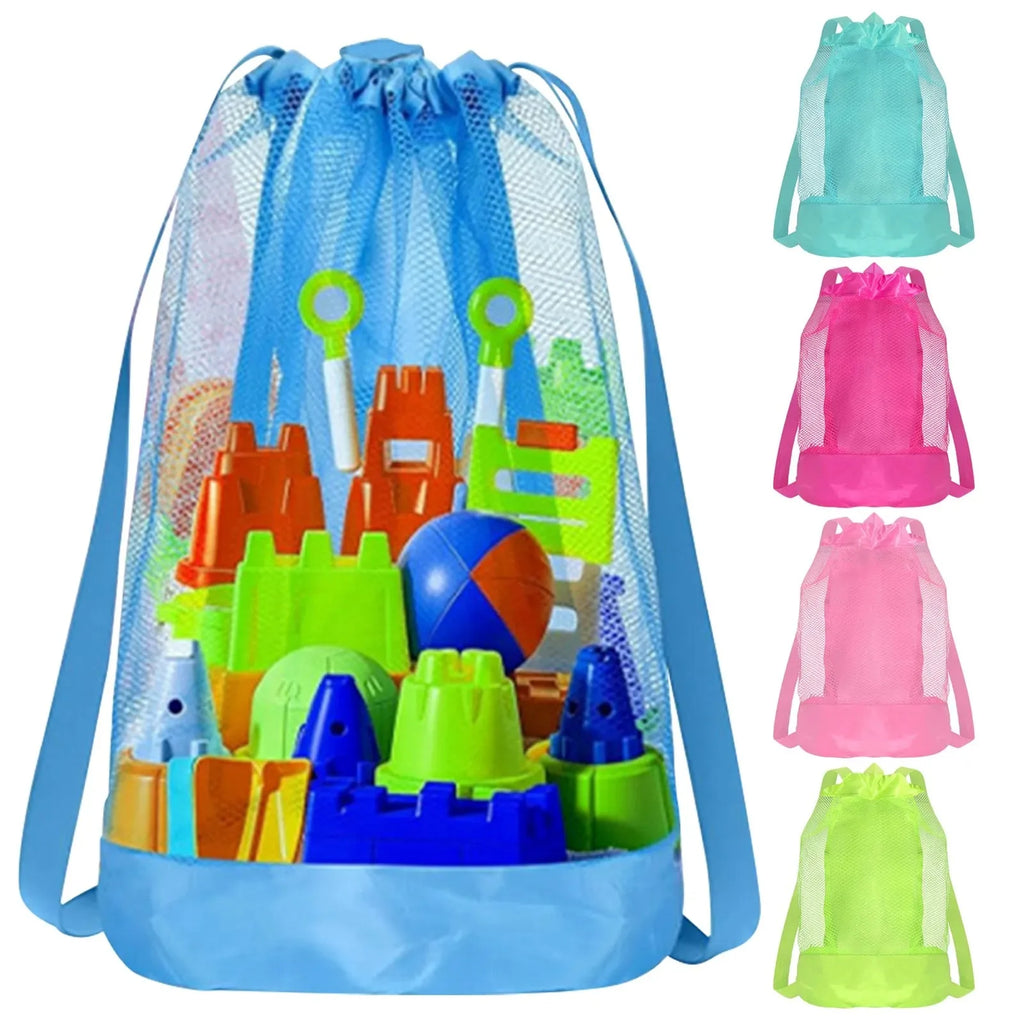 Sac de Plage Filet Enfant – Grand Format, Anti-Sable, Cordon de Serrage
